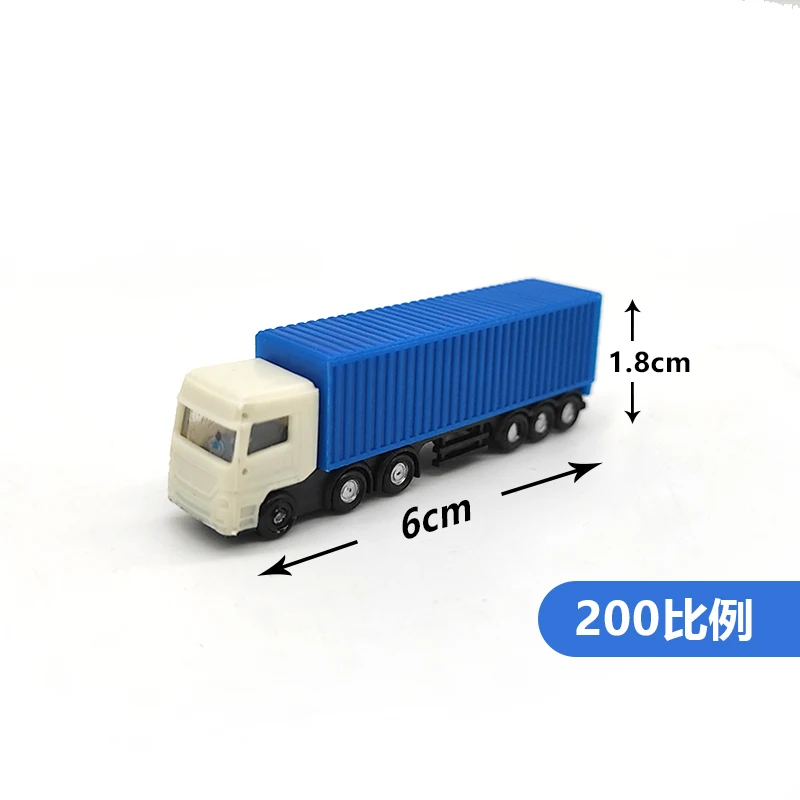 5pc miniature simulated truck model 1/100-1/200 N scale Plastic model truck Material sandtable Scale Model Train Railroad Layout