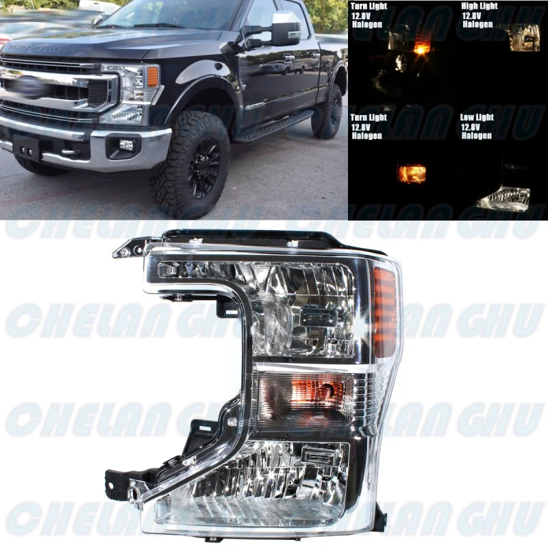 Halogen HeadLights For Ford F-250 SUPER DUTY 2020 2021 2022 Left Side Front HeadLamp Turn Light car accessories