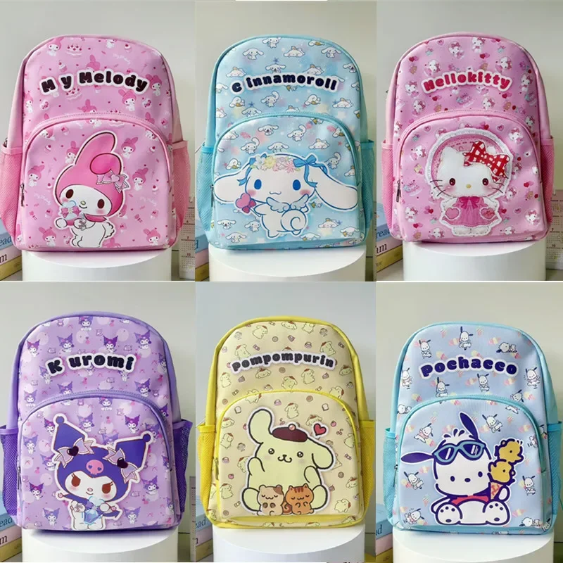 

Sanrio Backpack School Bags Hello Kitty Kawaii Bookbag Little Devil Cartoon Canvas Outdoor Kuromi Anime Backpack Schoolbag