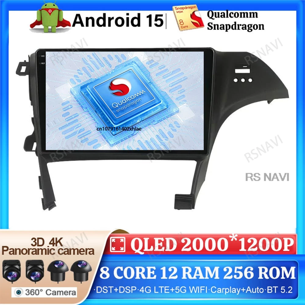 

Android 15 Car Radio For Toyota Prius XW30 2009 - 2015 RHD Navigation GPS Stereo 4G LTE DSP Viedo Player BT Autoradio 5G WIFI