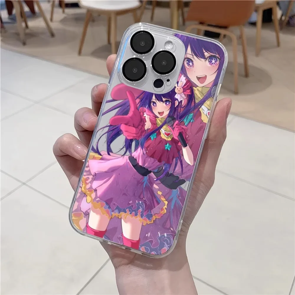 Bilibili Cartoon Oshi no Ko Phone Case Transparent For iPhone 15 13 14 12 11 Pro MAX XR X SE XS iPhone13 14 Mini