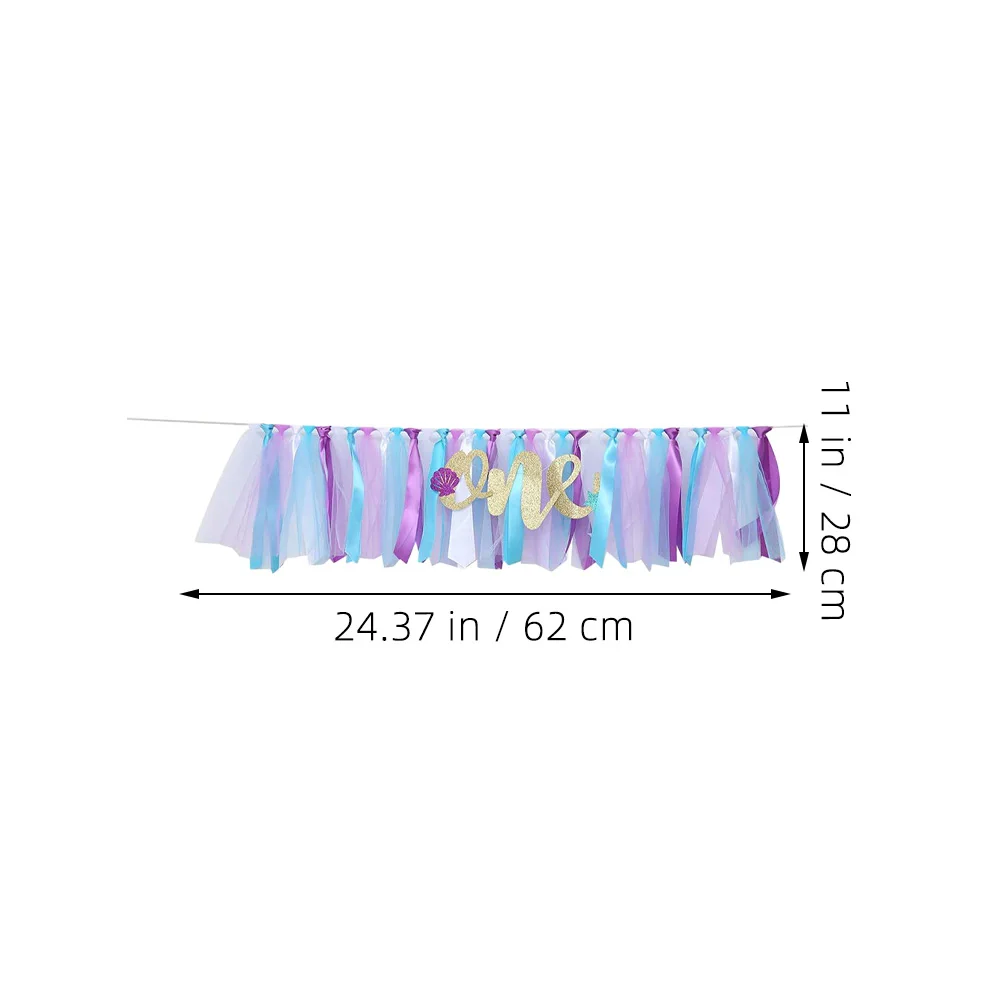 

Glitter Birthday Banner 1st Party Decorations Hanging Highchair Bunting Light Weight for Indoor Outdoor Use Photography