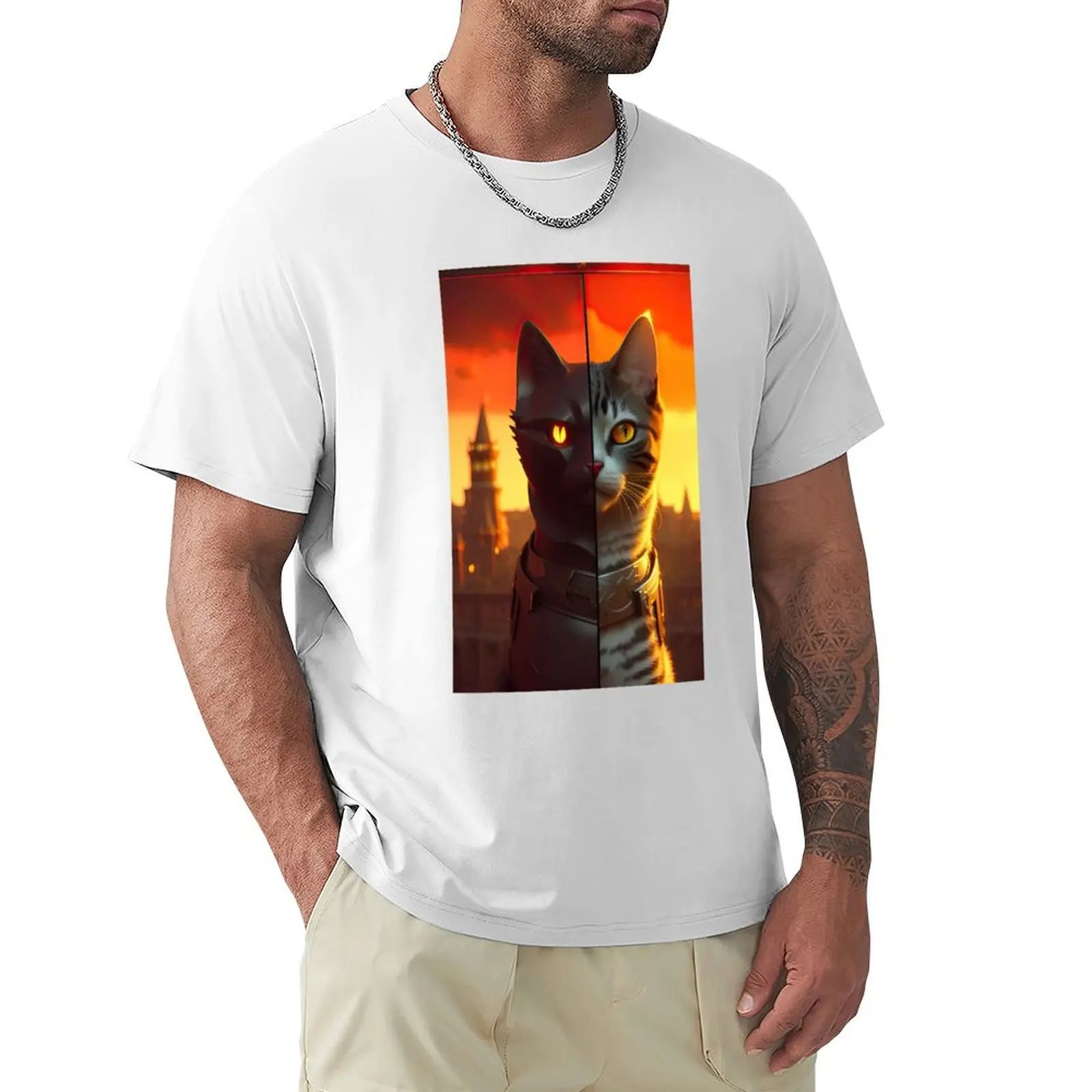 Cat knight alter ego T-Shirt sports fans quick drying summer top men t shirts