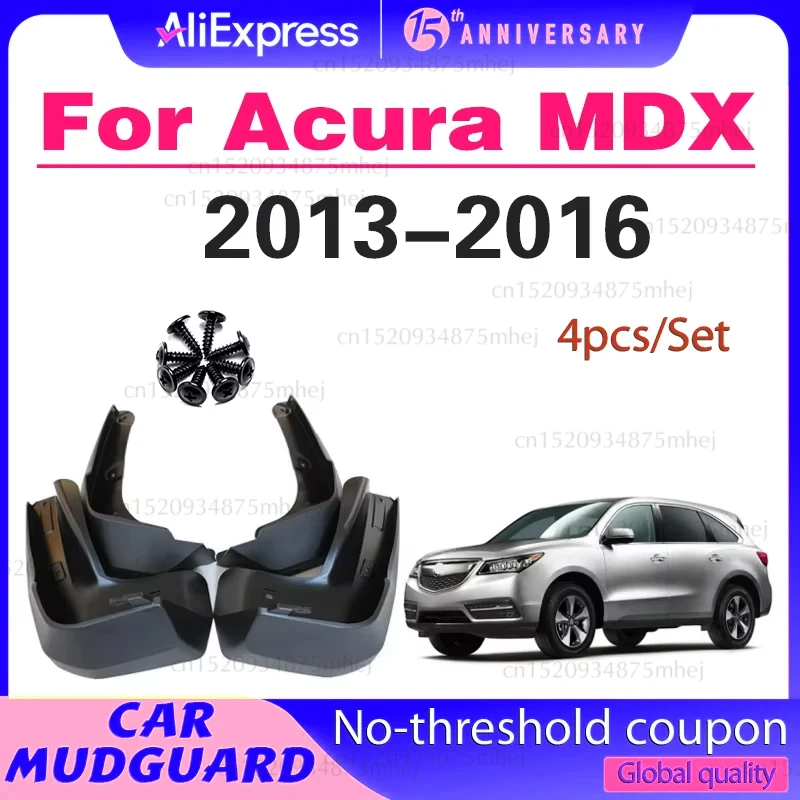 

Mudflaps Splash Guards Mudguards Mud Flaps Fender Car Accessories For Acura MDX 2013-2016 2014 2015