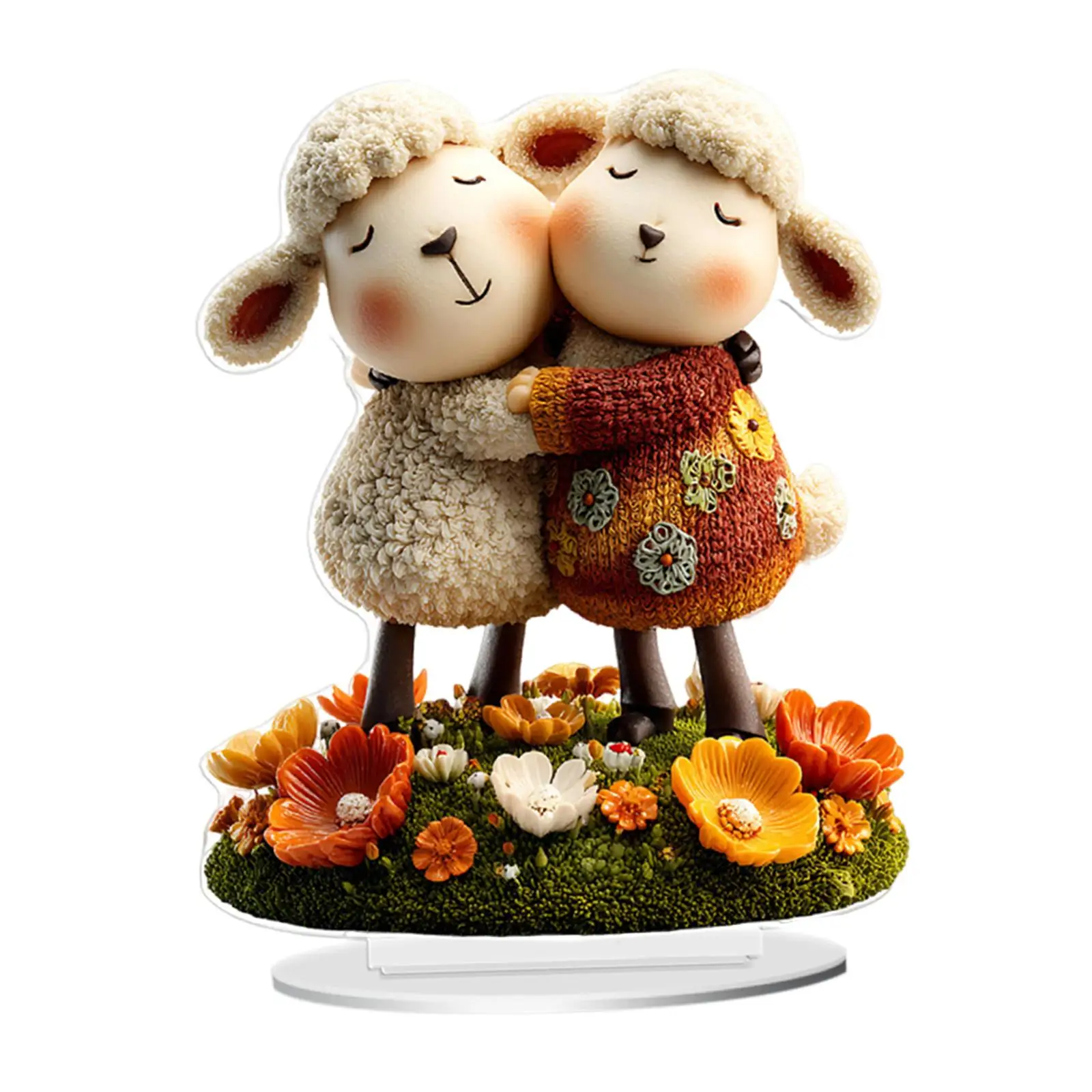 

2D Sheep Decor Unique Party Supplies Table Decor Housewarming Gift Desktop Ornament for Home Kitchen Office Walkway Dining Room