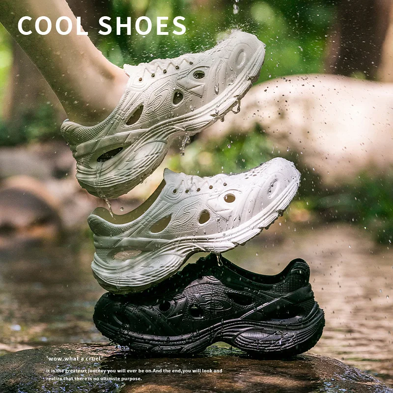 

Мужские и женские сабо из ЭВА на толстой подошве, лето 202, противоскользящие дышащие сандалии на мягкой подошве, весенние спортивные стильные сандалии