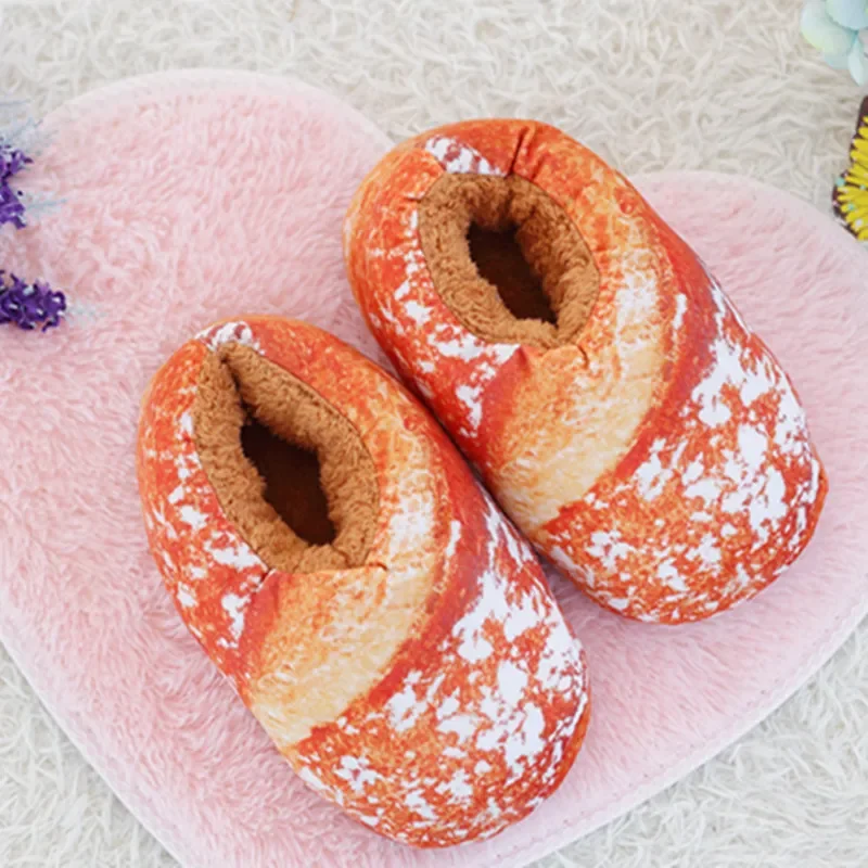 شبشب أرضيات مشمع للمنزل ، شبشب خبز لمحاكاة الأرضية للزوجين ، داخلي ، شتوي