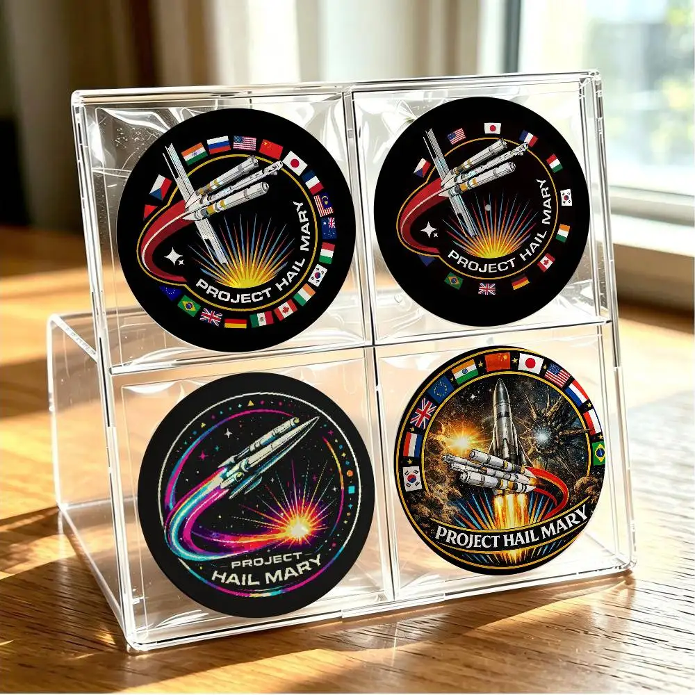 Project Hail Mary Mission Patch Pin Holographic Star Heart Pin Brooches Laminated Button Fashion Accessory