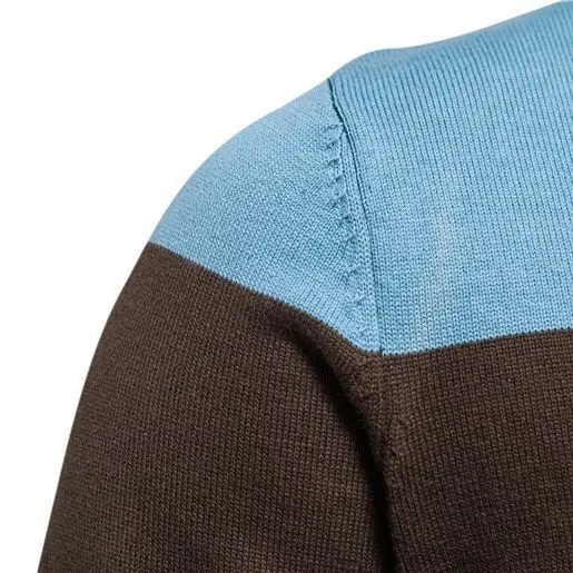 เสื้อคาร์ดิแกนผ้าฝ้ายบล็อกสีสำหรับผู้ชายระดับพรีเมียม เสื้อแจ็คเก็ตถักแบบมีซิปสำหรับผู้ชาย เสื้อถักลำลองสำหรับผู้ชายสำหรับฤดูใบไม้ร่วงและฤดูหนาว