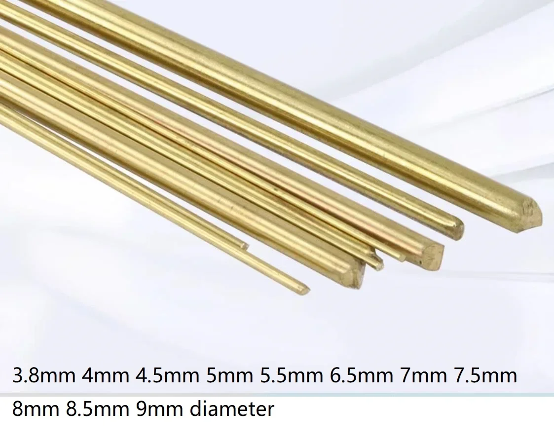 3.8mm 4mm 4.5mm 5mm 5.5mm 6.5mm 7mm 7.5mm 8mm 8.5mm 9mm diameter H62 brass stick round brass rod e