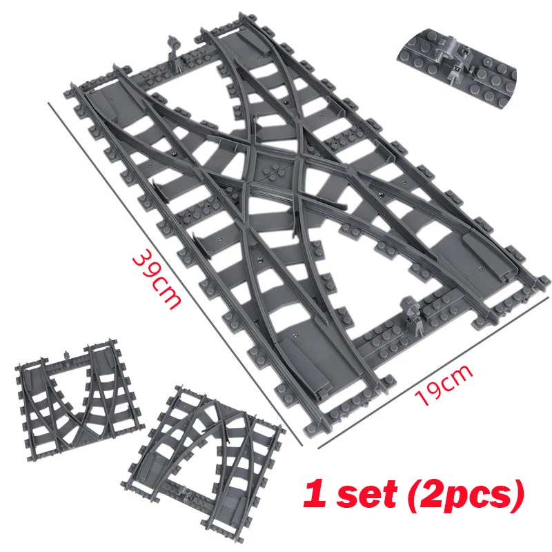 Peças de trem da cidade trilhos estação de trem tijolos ferroviário buffer parar modelo trilhos em linha reta curvado ferrovia blocos de construção moc brinquedos