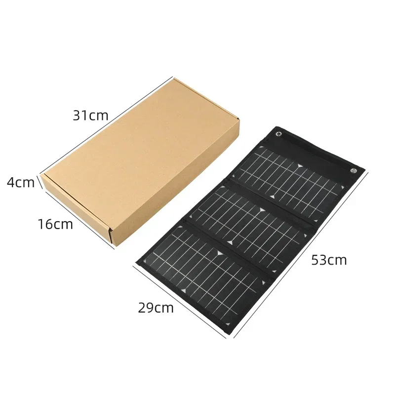 Outdoor Solar Panel 15W-22W-32W High-power High-quality Waterproof Foldable Battery Mobile Phone Portable Travel Charger