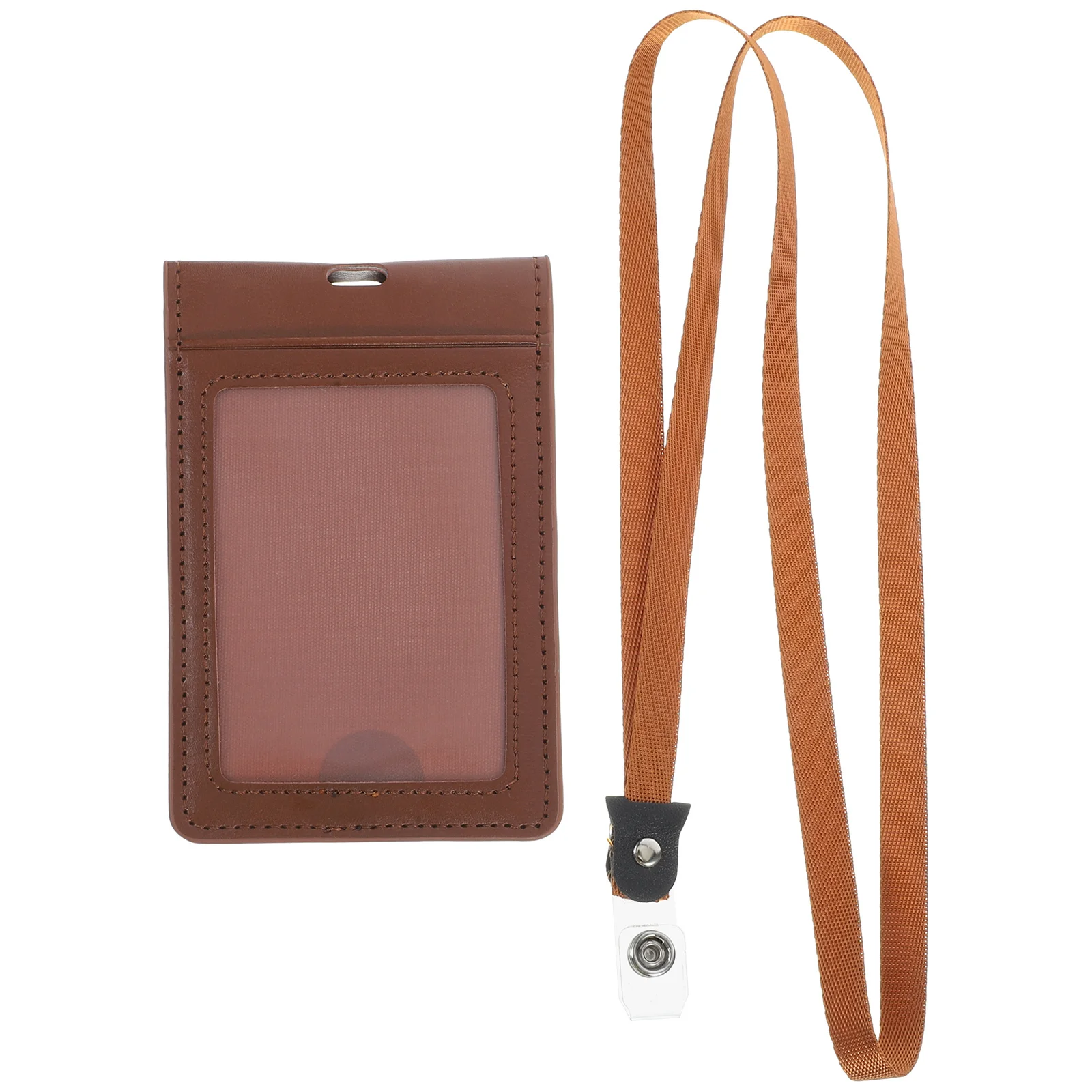 

Magnetic Card Holder Sleeve PU Protective Case for Id Credit Access Bus Cards Vertical Name Badge Holder for Work School Office