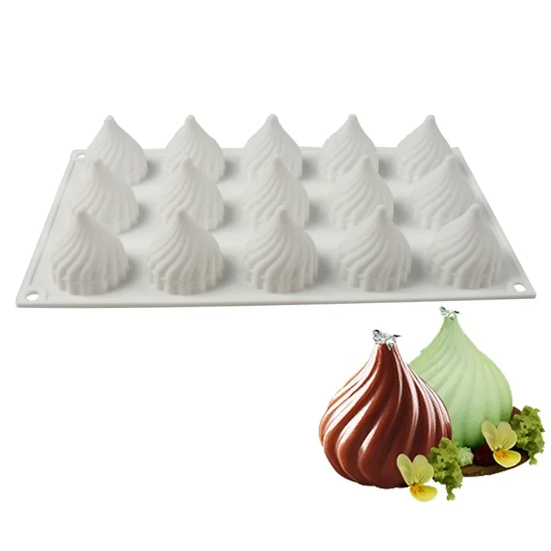 Silicone Flame Shaped Chocolate Praline Mould Non Stick Baking Mold Madeleine Candy Jelly Ice Cubes Cake Sweets Decoration