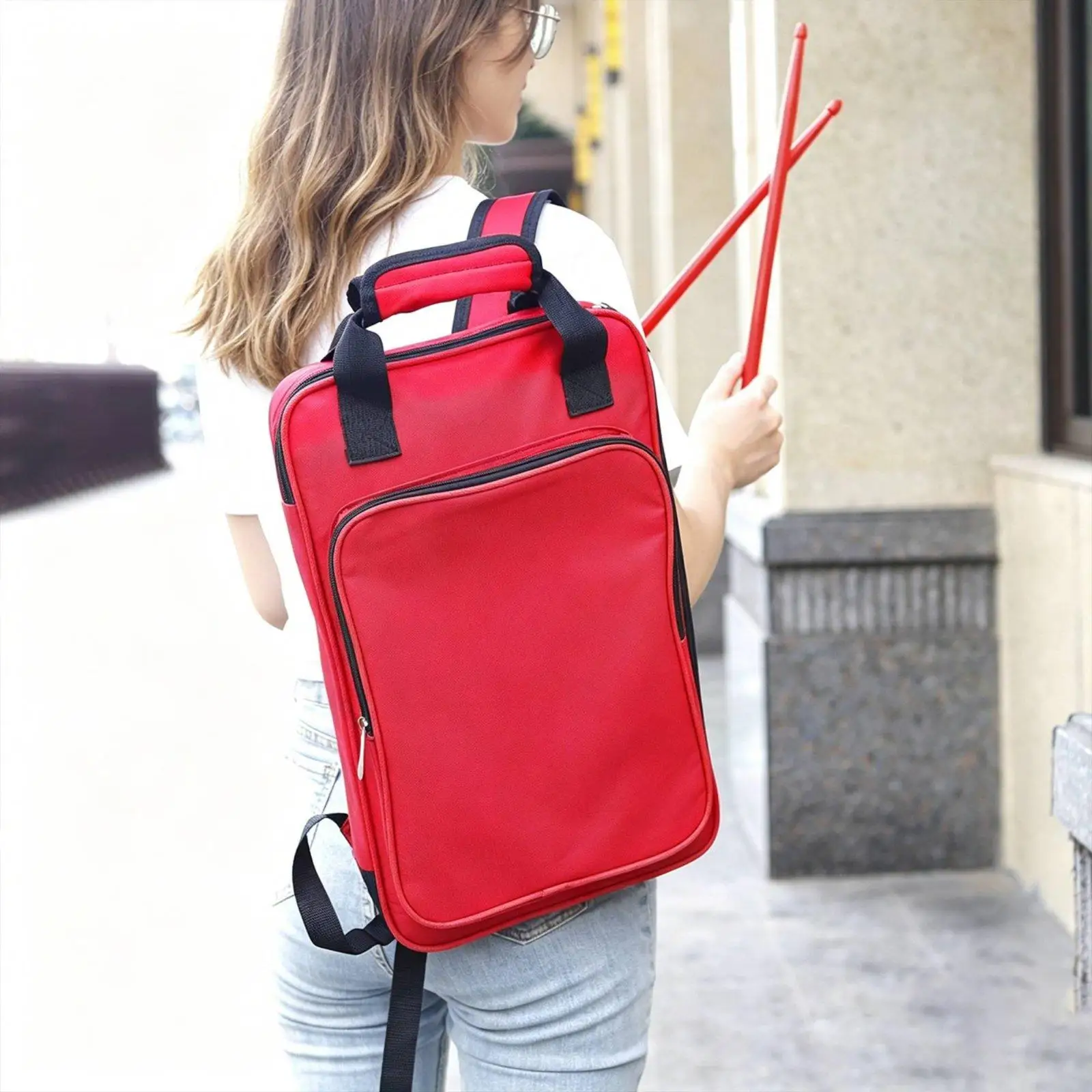 Drumstick Carrier with Mesh Pockets Durable Percussion Case for Accessory Storage and Drum Performance Gear