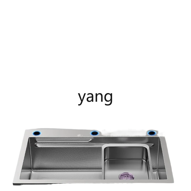 LMM kitchen washing basin double slot changed to single slot handmade 304 stainless steel large sink