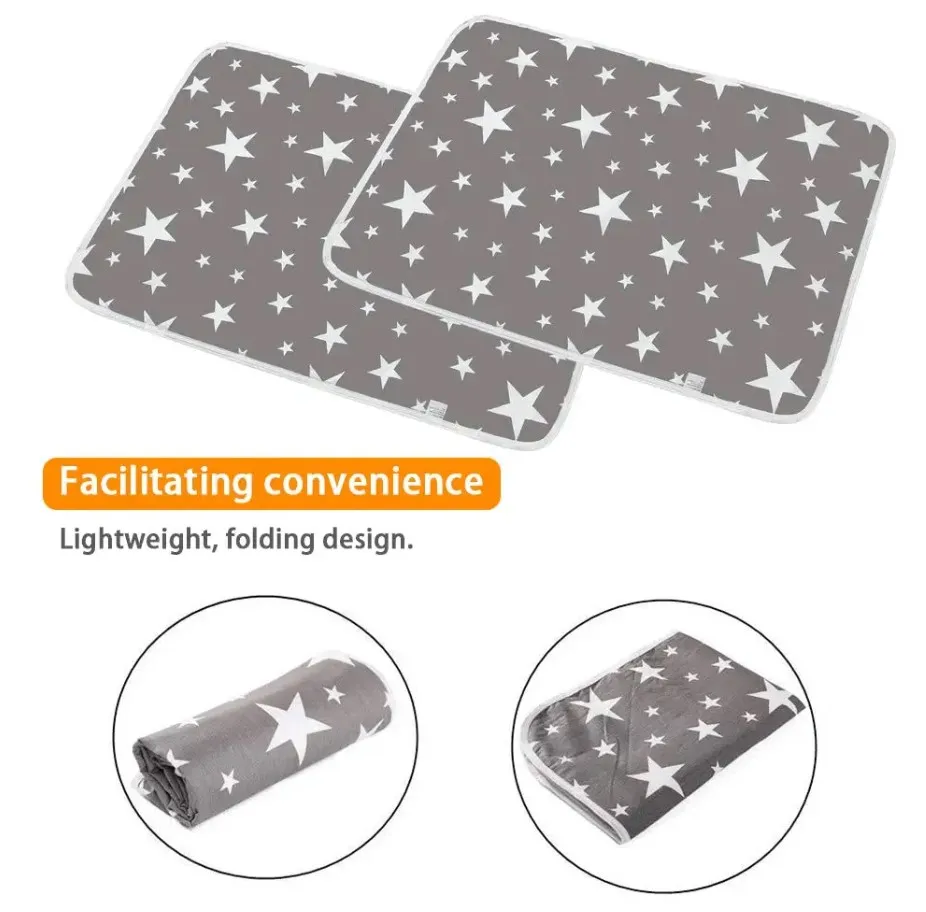 50x70CM imperméable à l'eau matelas à langer pour bébé multi fonction tapis de changement de couche anti-fuite tapis hygiéniques réutilisable lavable nouveau-né