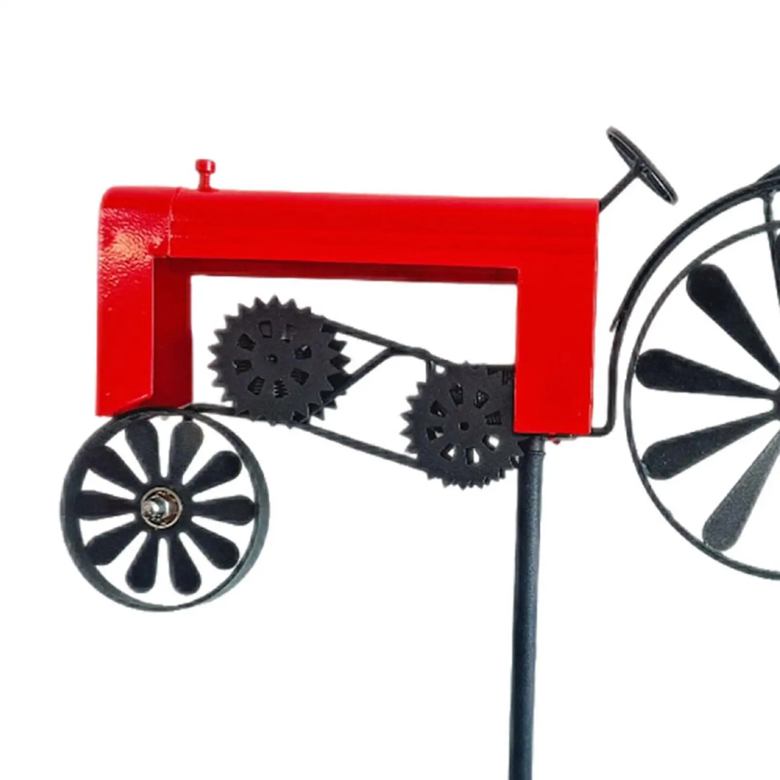 Metal Tractor Wind Spinner Garden Decor Stake for Pathway And Yard