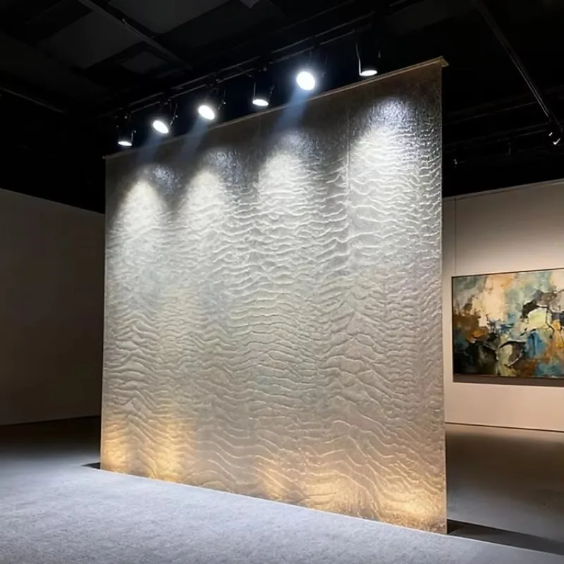 Customizable Steel Mesh Water Curtain Waterfall Screen Courtyard Water Veil Illuminated Water Wall Large Indoor Partition Wall