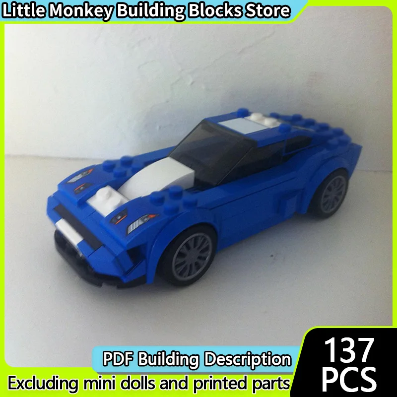 Speed Racing Car Model MOC Building Bricks Mustang GT Muscle Car Modular Technology Children Holiday Gifts Assemble Toys Suit