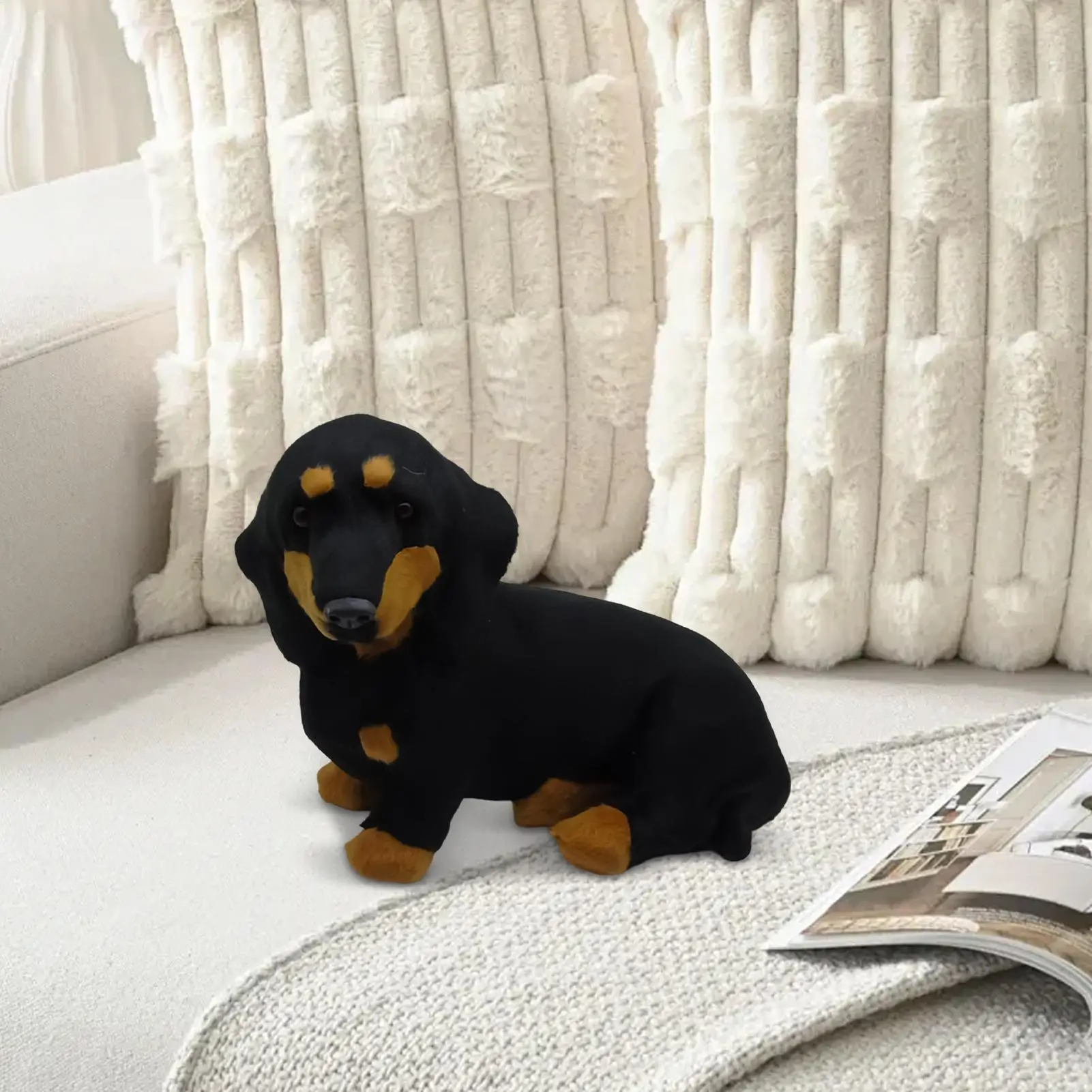 لعبة Dachshund القطيفة طويلة الجسم الكلب محشوة الحيوان لطيف واقعية الكلب بلوشي لينة السجق الكلب اللعب هدية لعيد الميلاد عيد الميلاد