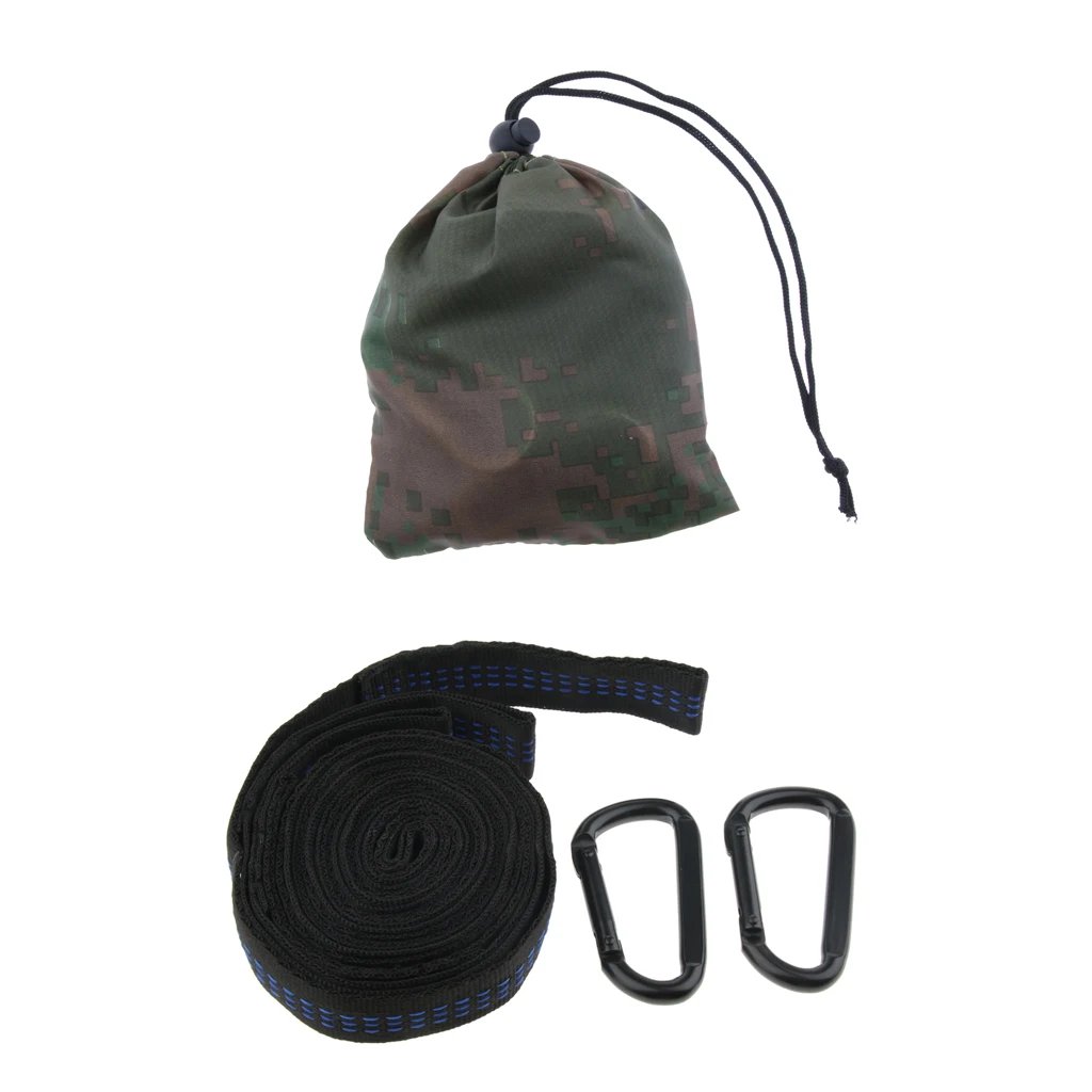 Hiking Beach Hammock Hanging Ropes Hooks Adjustable Portable Equipment for Camping Garden Outdoor Use