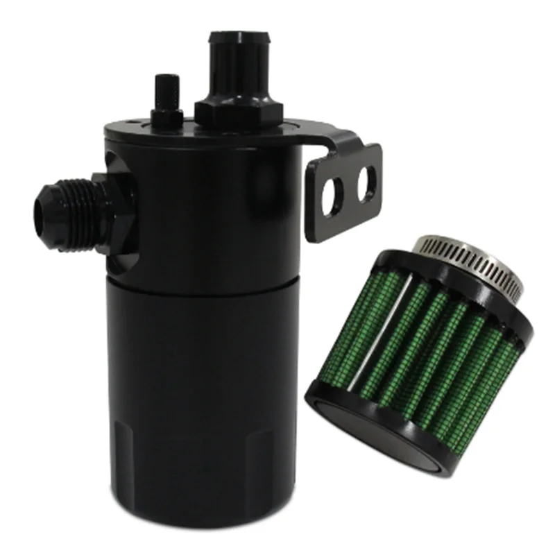 

A90Q-Car Oil Catch Can 500ML Reservoir Tank Fuel Tank Universal AN10 5/8 Inch Port Breather Car Accessories