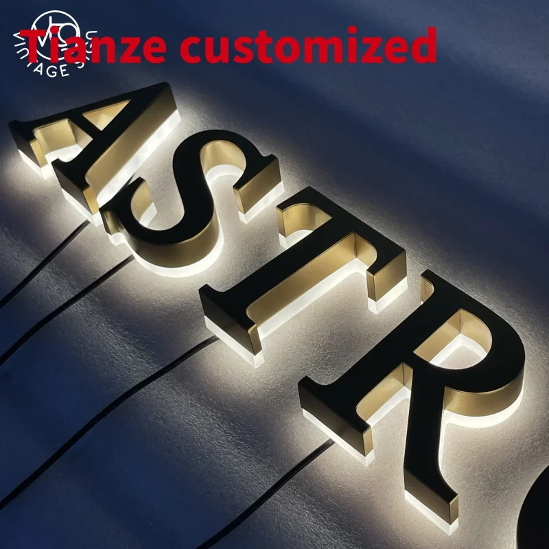 (Customized) Store Front Letters Sign Custom LED Outdoor Backlit Business Signs With High Quality