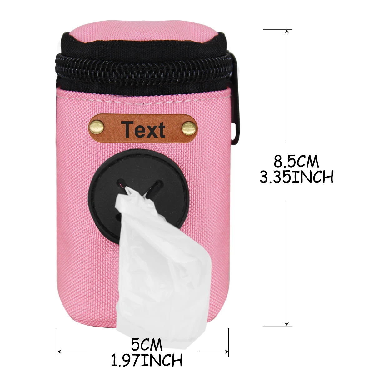 Pet Waste Bag Dispenser with Labels Waterproof Dog Poop Bag Holder for Outdoor Use, Customizable Information,(Bags Not Included)