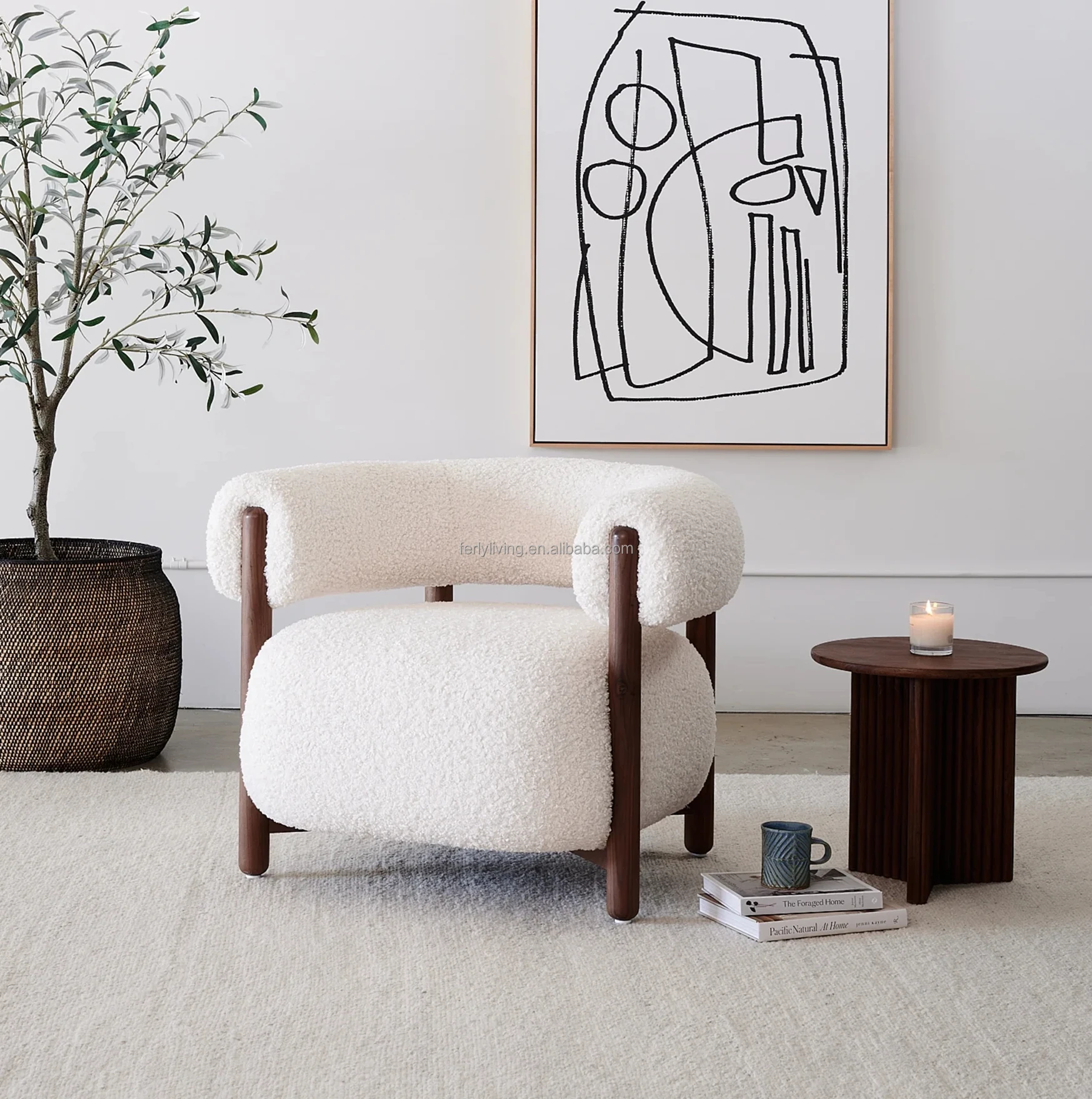 

FERLY Living Room Home Customization Modern Luxury Furniture Leisure Single Sofa Chairs