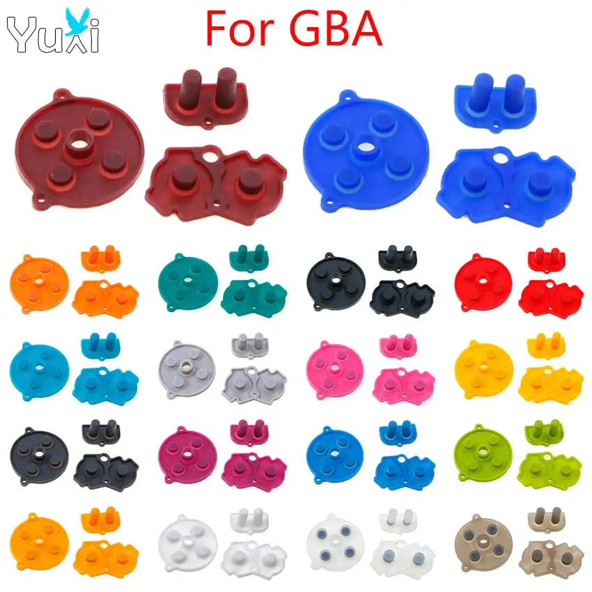 YuXi 1 Set High Quality Conductive Rubber Buttons for Gameboy Advance GBA D-Pad A B Start Select Buttons Silicone Pad