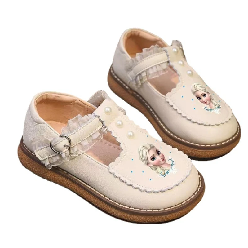 Disney Leren Casual Schoenen Voor Kinderen Meisjes Lente Frozen Prinses Meisjes Zachte Zool Antislip Schoenen Baby Schoenen Lolita Meisjes