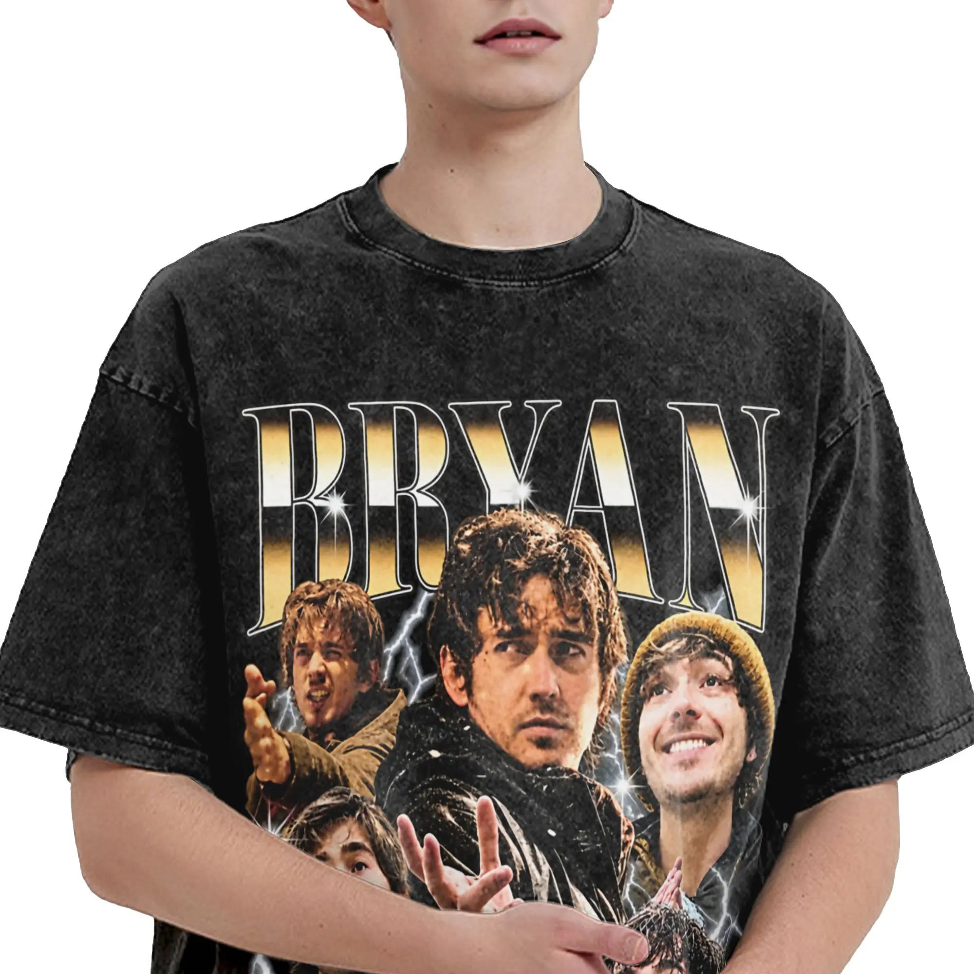 Summer Bryan RE Austin Abrams Washed T Shirts Outfit Oversize T-Shirt  Men Women Tee