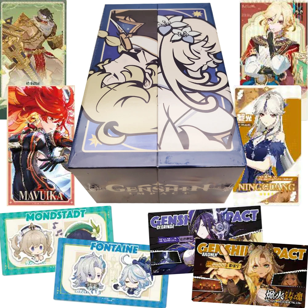 Genshin Impact Exquisite Sammelkarten für Jungen und Mädchen, trendige, kreative, beliebte Spielkarten aus Acryl, transparente Karten, Geschenke