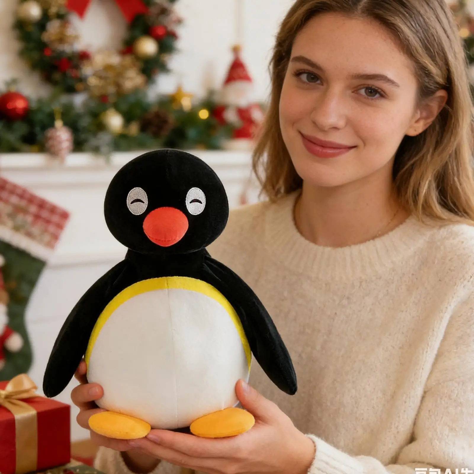 Cute Antarctic Ambassador Penguin Pillow Soft Plush Toy Penguin Hugging Doll Cartoon Animal Cute Home Decor Kid Birthday Gift