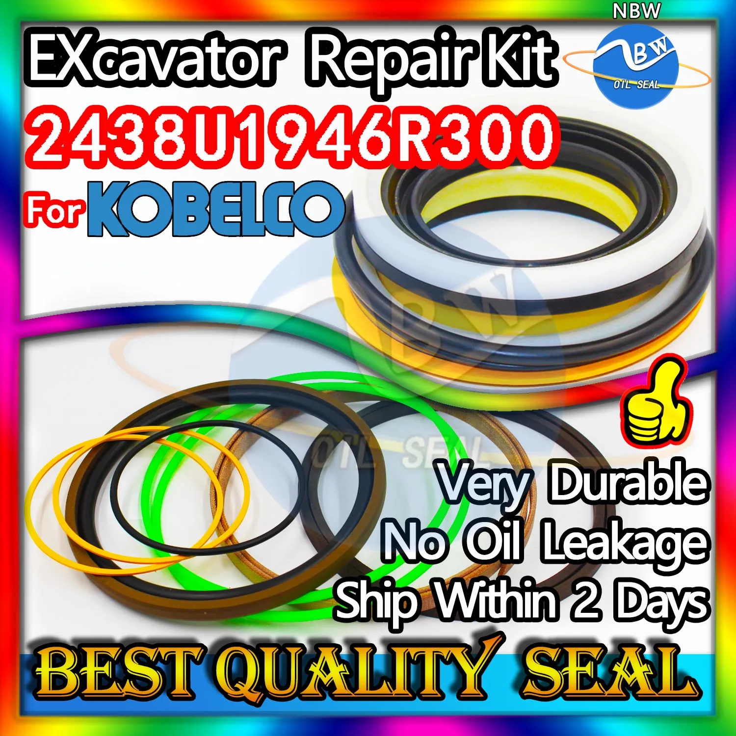 

For KOBELCO 2438U1946R300 ED180 BOOM Seal Kit Excavator Repair Oil High Quality Parts MOTOR Piston Rod Shaft Replacement Dust