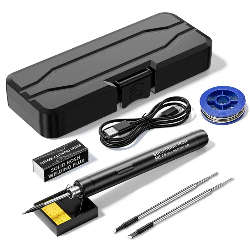 Rechargeable Portable Soldering Iron Kit Multifunctional USB Electric Soldering Iron Set Temperature Adjustable Welding Tool