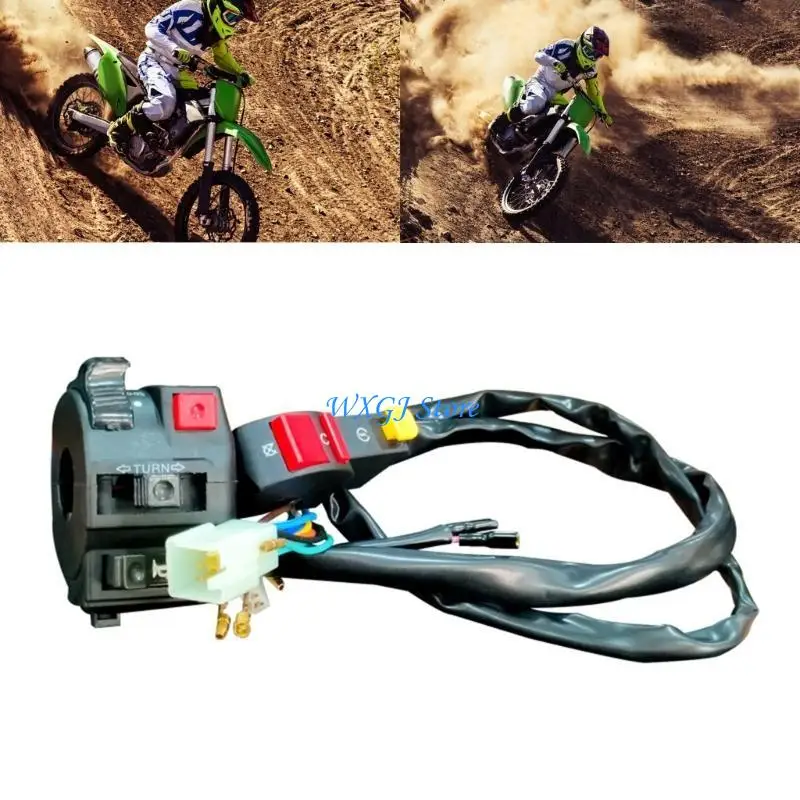 

37JE Motorcycle Electric Start Switch with Wiring Replacement Turn