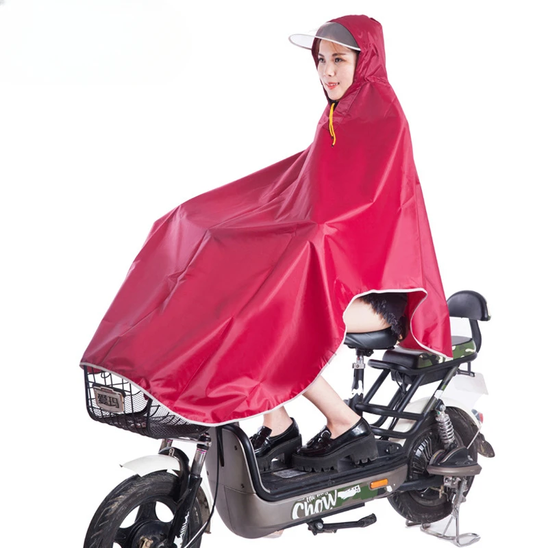 

Cycling Raincoats Single-person Long Poncho Waterproof Outdoor Rain Cover Thickened Hooded Raincoat Women Impermeable Rainwear