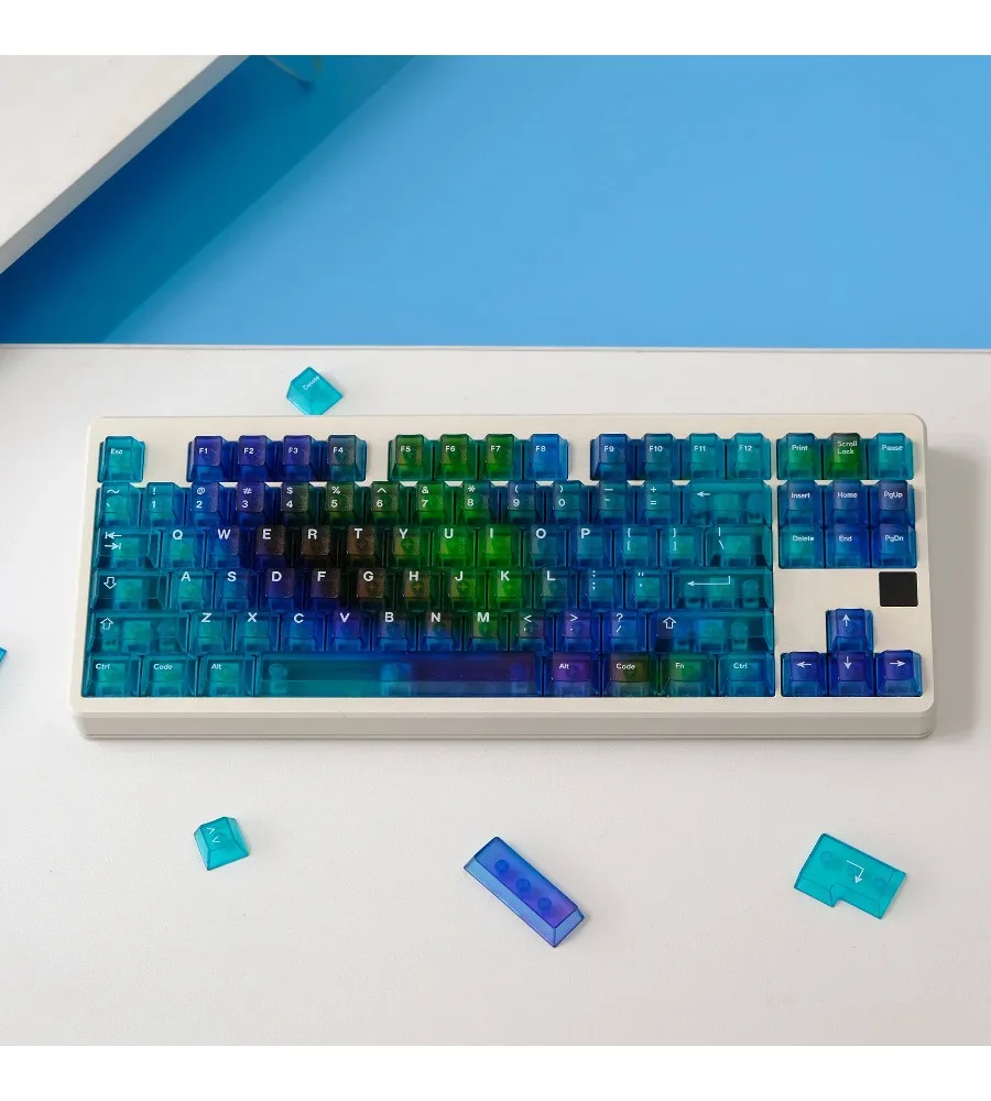 Keycap customization ai3D process Original Wooting/Lanyin/sunset gradual change PC fog keyboard