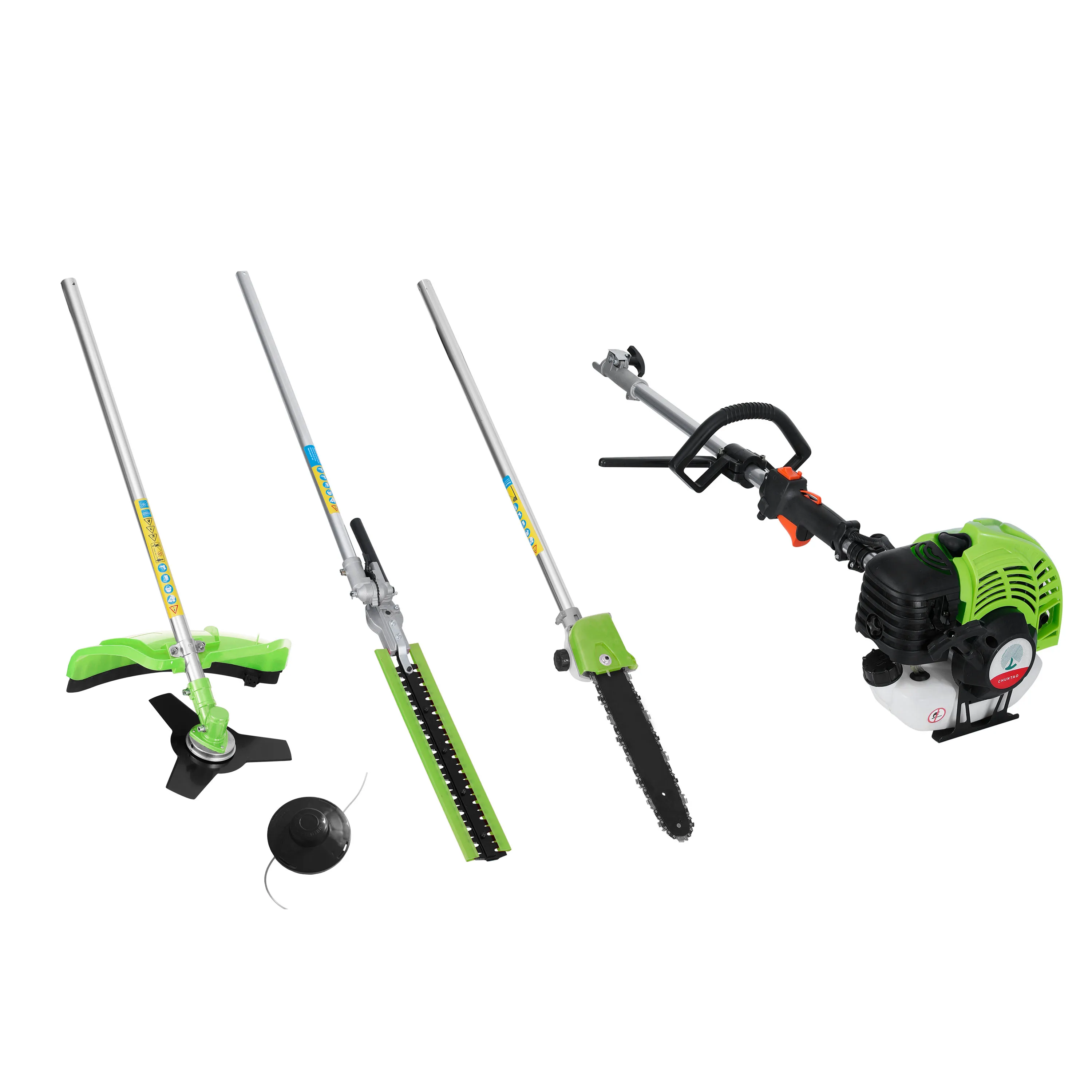 Multi-functional Garden Tools 5 In 1 Brush Cutter Grass String Trimmer 52cc Hedge Trimmer Long Pole Chainsaw