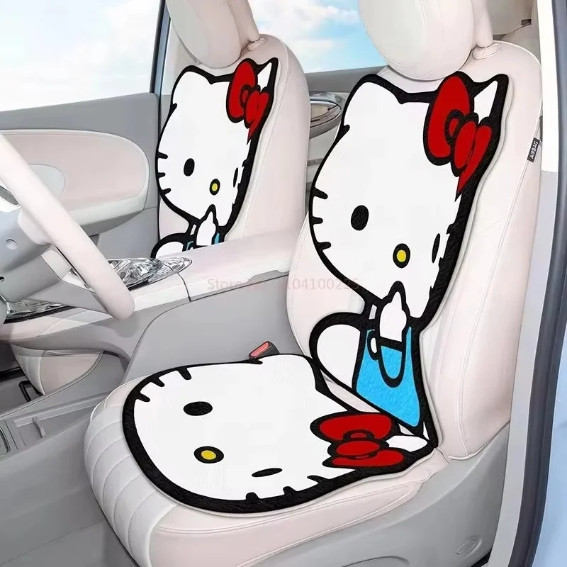 Hot Sale Fall Winter Hello Kitty Car Seat Chair Plush Back Cushion Back Row Warm Cushion Car Seat Cover Car Seat Protector Pad