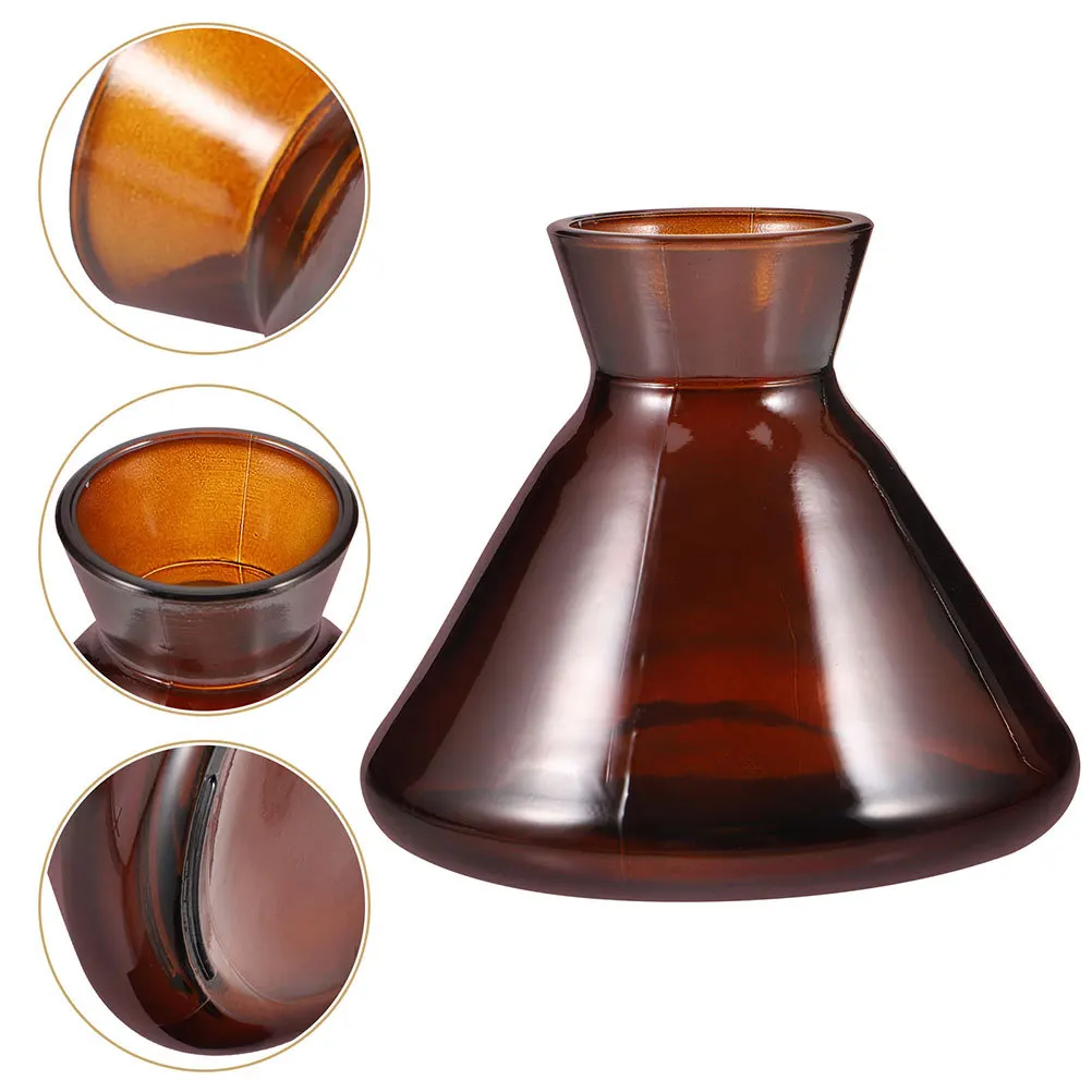 

2Pcs Glass Fragrance Diffuser Bottles Refillable Wide Mouth Aromatherapy Container for Essential Oils Room Decor