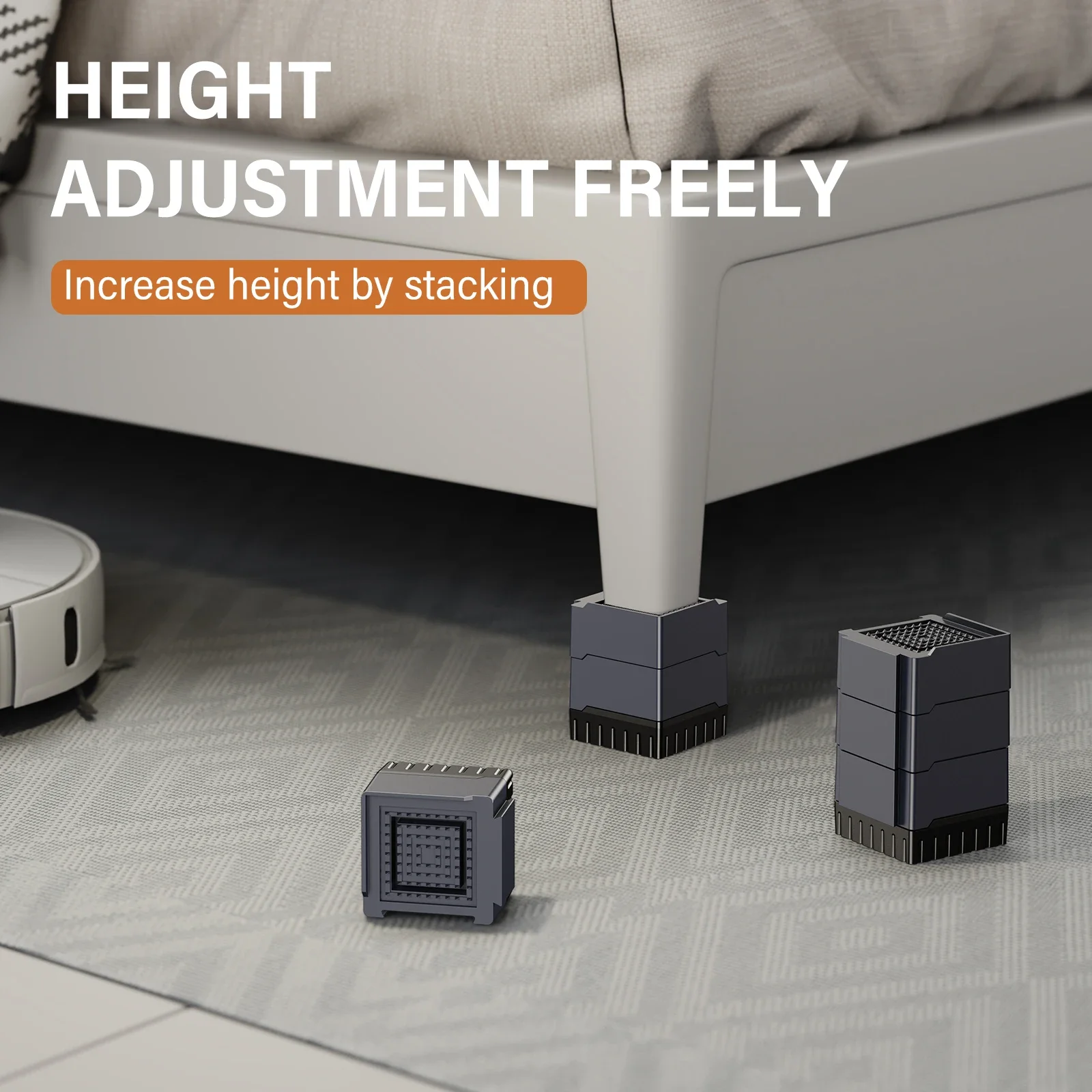 Eary 4Pcs Table Leg Pad Chair Feet Protector Home Accessory Antislip Furniture Cups Waterproof Height Adjustable Booster Cushion