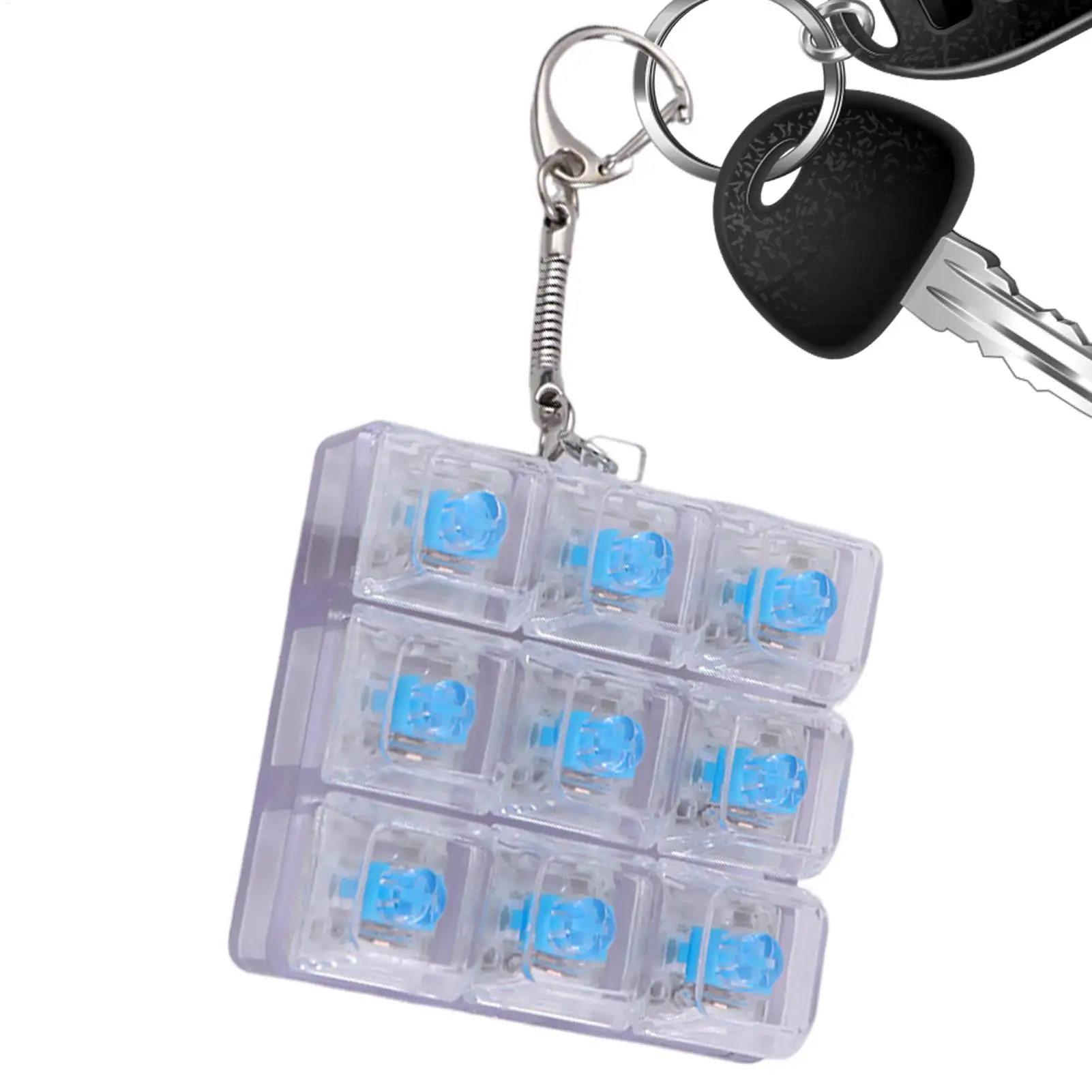 9 مفاتيح لوحة المفاتيح تململ المفاتيح ضد الإجهاد لوحة المفاتيح زر الإصبع مفتاح غطاء قلادة الإجهاد الإغاثة لعب للأطفال الكبار هدية #4