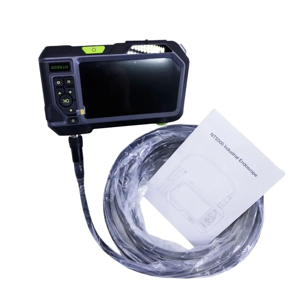 Cámara de inspección Industrial NTS500, endoscopio portátil, Monitor LCD de 5 pulgadas, cabezal de cámara de 7,6mm, 1280x720 píxeles (QVGA), Cable de 5m