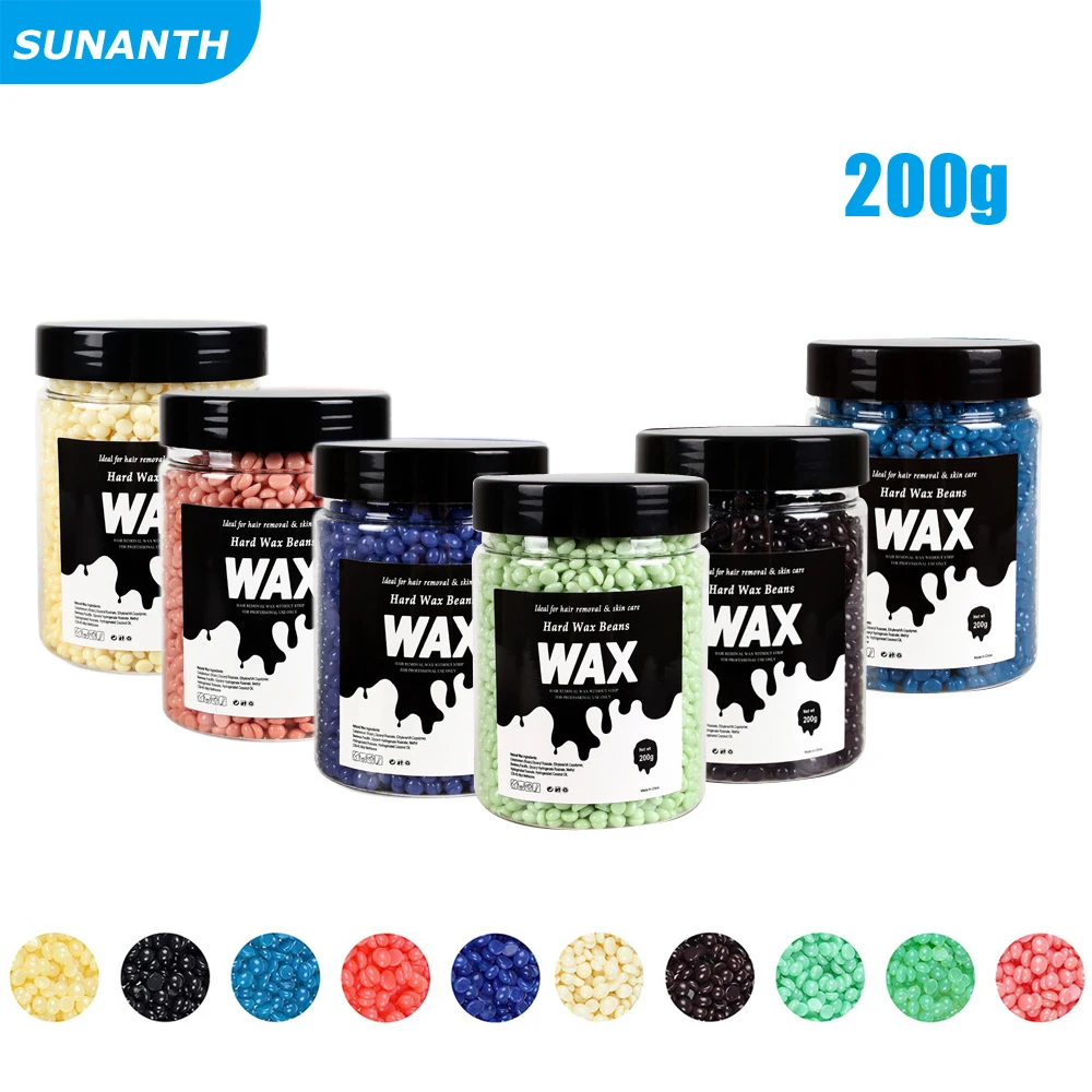 2026 Unisex Depilatory Hard Wax Beads 200g Painless for Hair Removal Face Eyebrow Bikini Legs Underarm Brazilian Home Salon