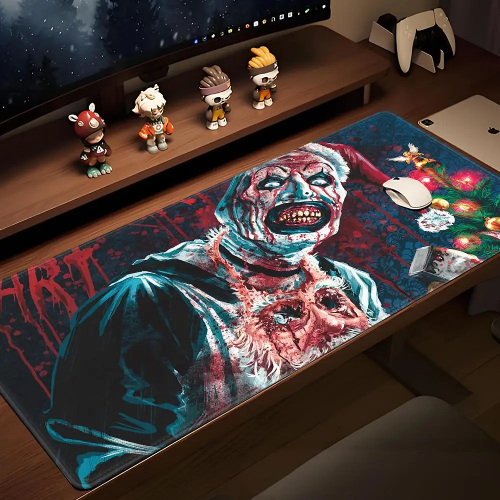 HYBXAXC Mouse Slasher Horror Film Pad Non-slip Lockedge T-Terrifier Office Student Game Thickened Large Writing Cushion MousePad