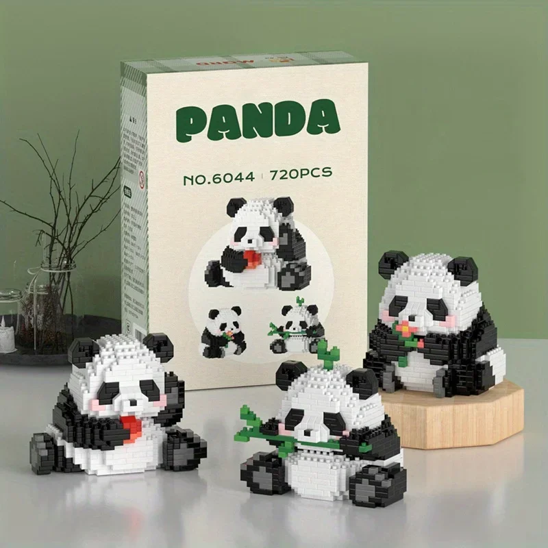 Cute Panda Building Blocks: Creative Series  Educational Toy For Model Decoration Halloween/Thanksgiving Day/Christmas gift