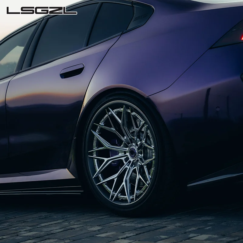 High Polishing Wrapped Carbon Fiber 2/3 Pieces Forged Wheels 5x114.3 5x120 5x130 5x127  Wheels for RR 718 911 BMW Mustang